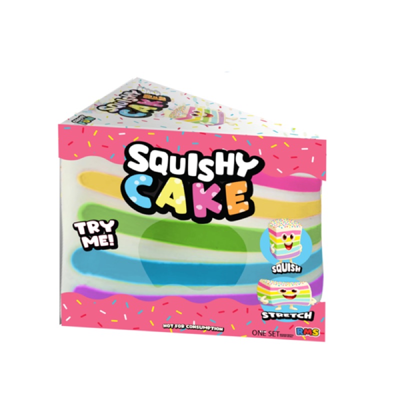 RMS SmushMart giant rainbow cake slice squishy